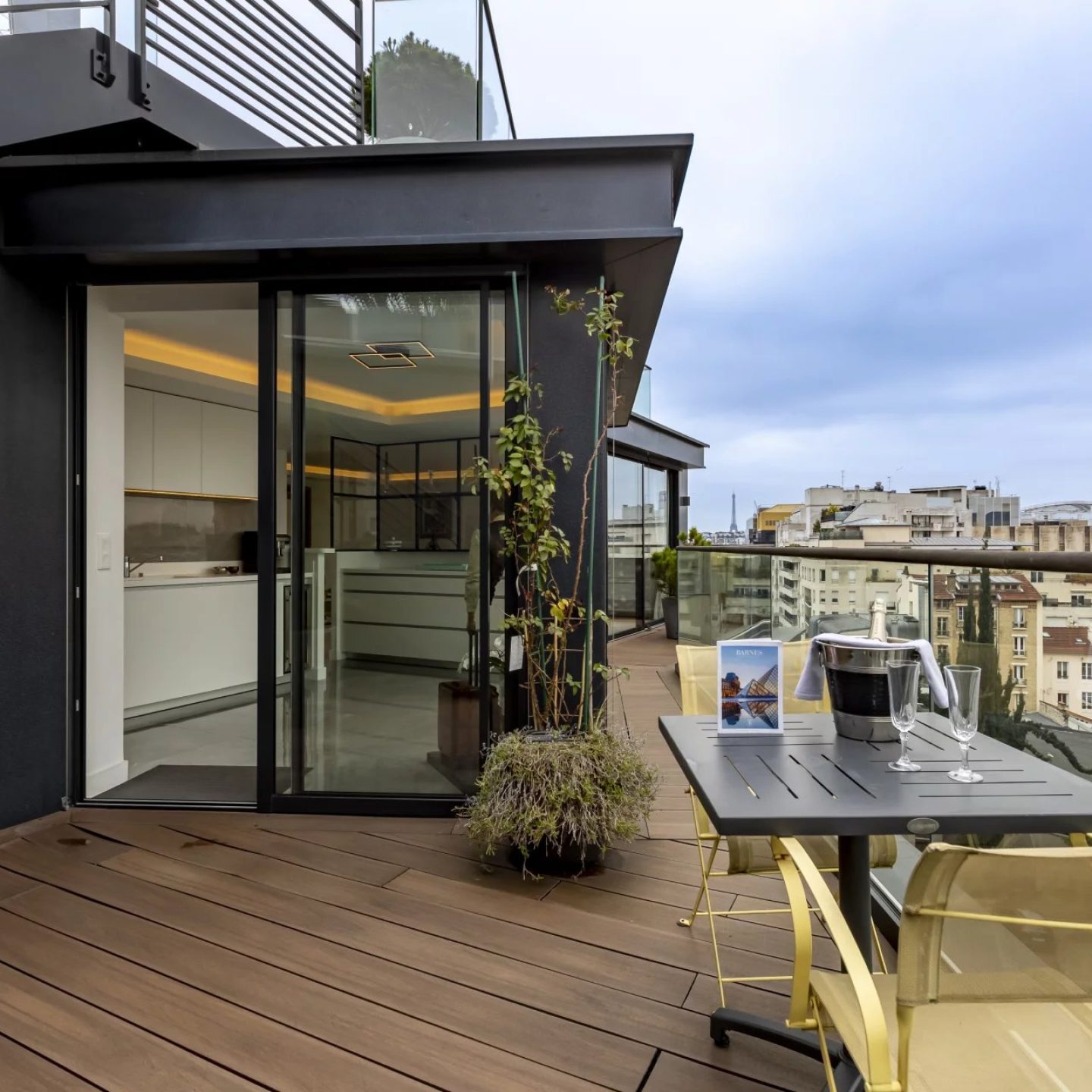 Rooftop Point du Jour luxury Paris apartment for rent